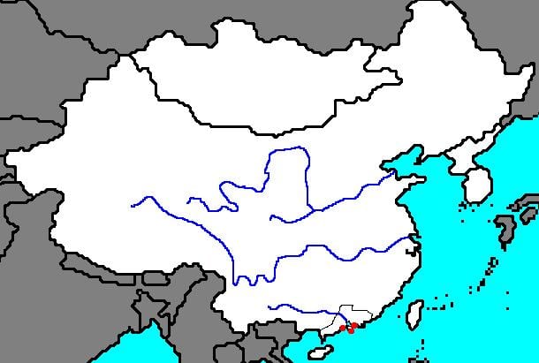 пустая карта Старажытнага Кітая