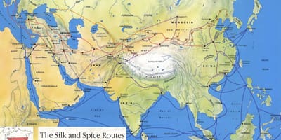 Шаўковы шлях Кітая на карце