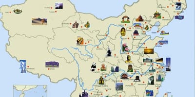 Турыстычная карта Кітая