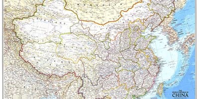 Карта Рэспублікі Кітай