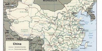 Кітай карта для друку