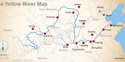 Кітай жоўтай ракі карту