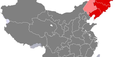 Паўночна-усходні Кітай карта